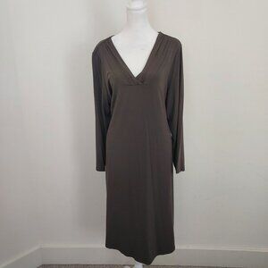 Eileen Fisher Brown Midi Dress